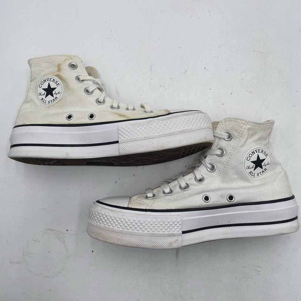 Converse Womens 5.5 Chuck Taylor All Star Lift‎ Platform High Top White Black